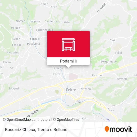 Mappa Boscariz Chiesa