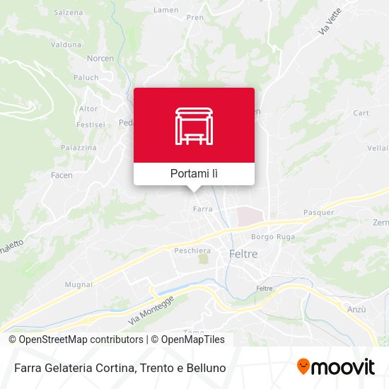 Mappa Farra Gelateria Cortina