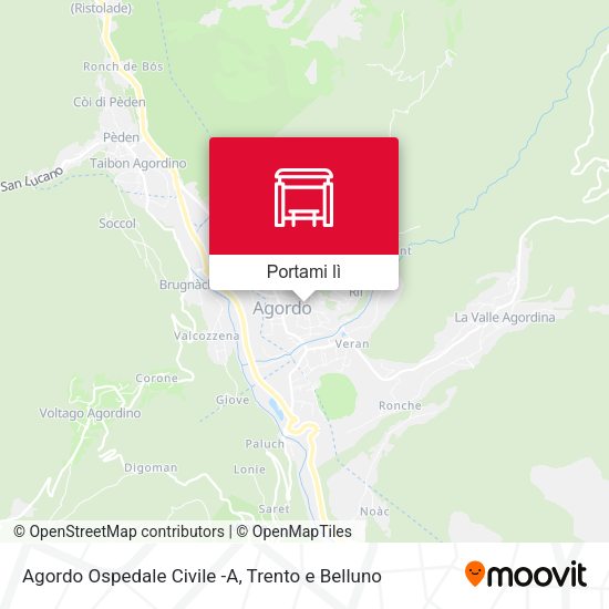 Mappa Agordo Ospedale Civile -A