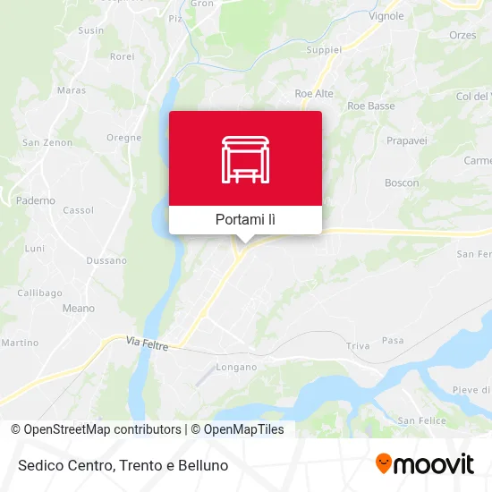 Mappa Sedico Centro