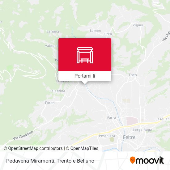 Mappa Pedavena Miramonti