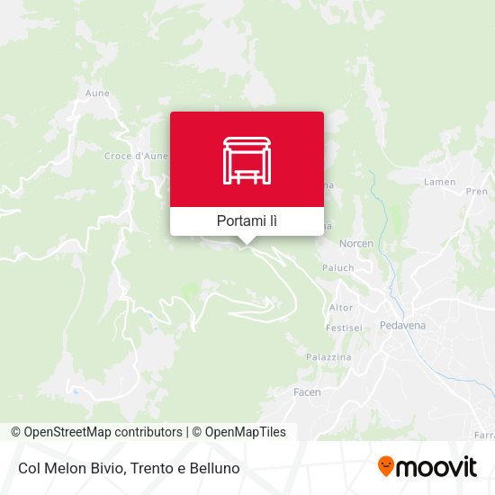 Mappa Col Melon Bivio
