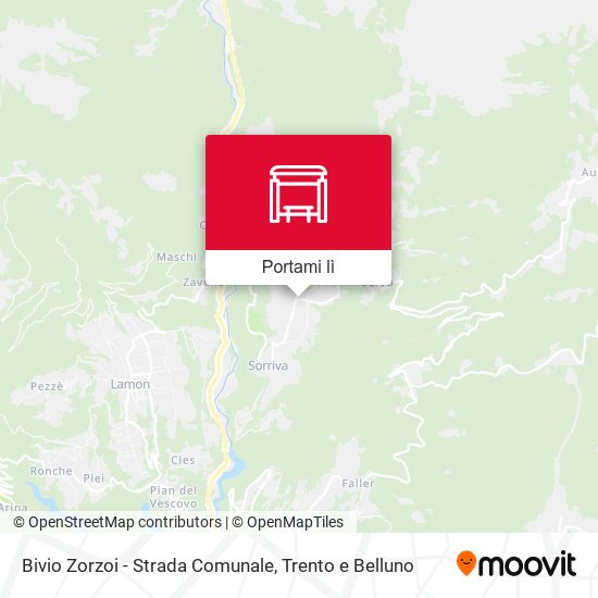 Mappa Bivio Zorzoi - Strada Comunale
