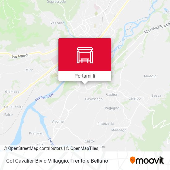 Mappa Col Cavalier Bivio Villaggio