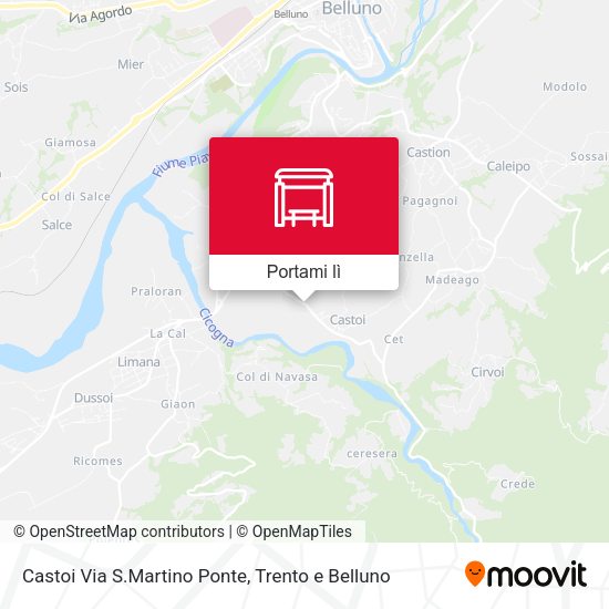 Mappa Castoi Via S.Martino Ponte
