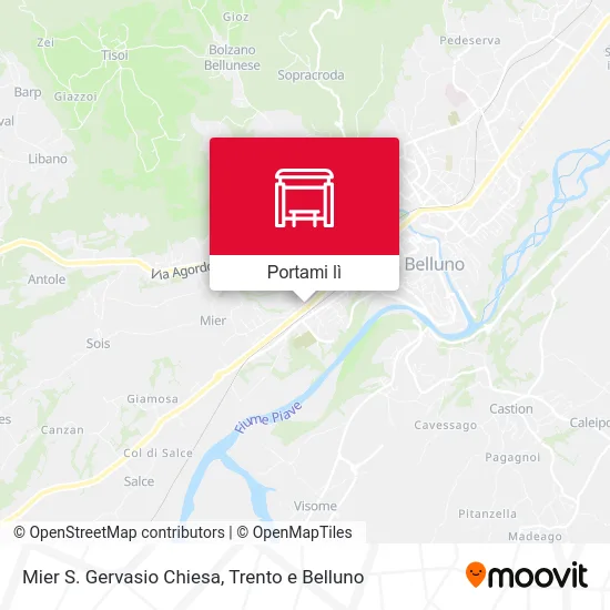 Mappa Mier S. Gervasio Chiesa