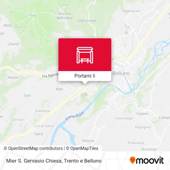 Mappa Mier S. Gervasio Chiesa