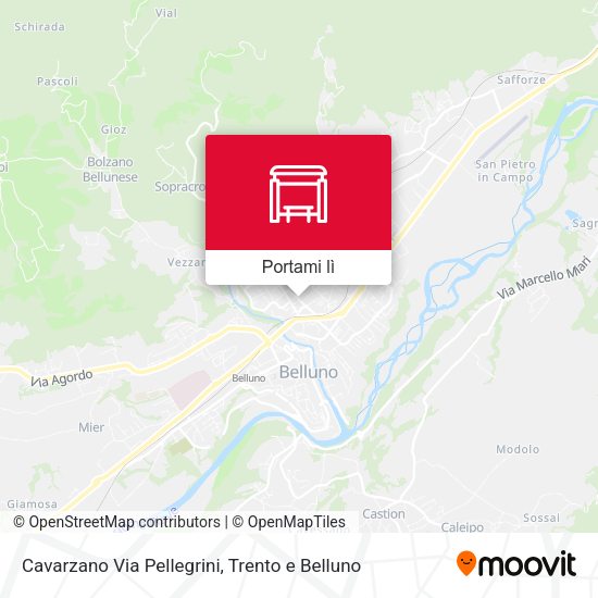 Mappa Cavarzano Via Pellegrini