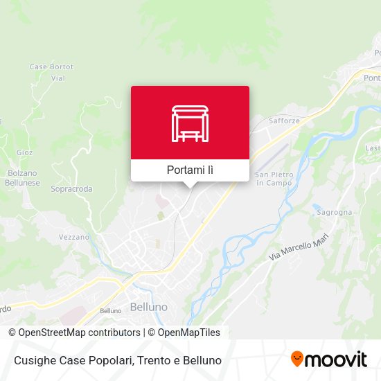 Mappa Cusighe Case Popolari