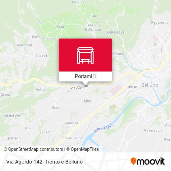 Mappa Via Agordo 142