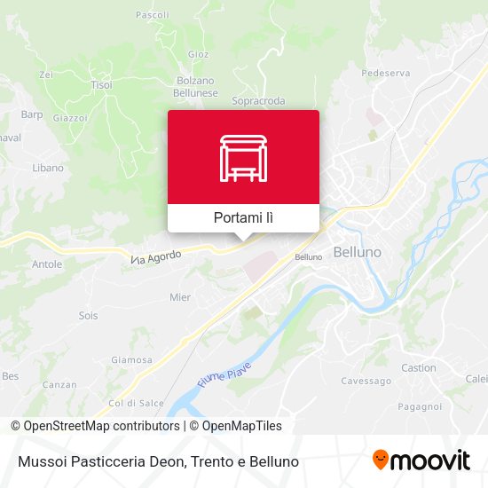 Mappa Mussoi Pasticceria Deon