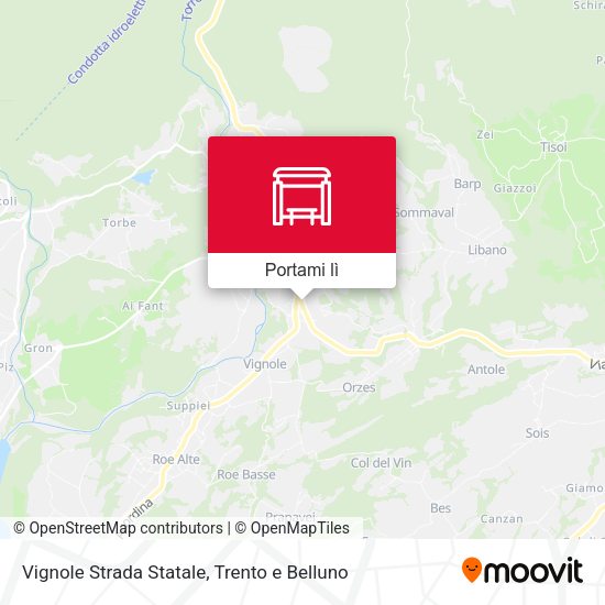 Mappa Vignole Strada Statale