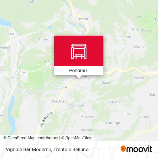 Mappa Vignole Bar Moderno