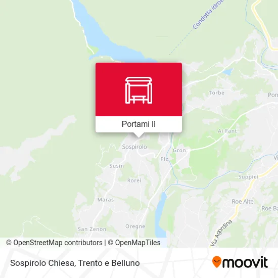 Mappa Sospirolo Chiesa