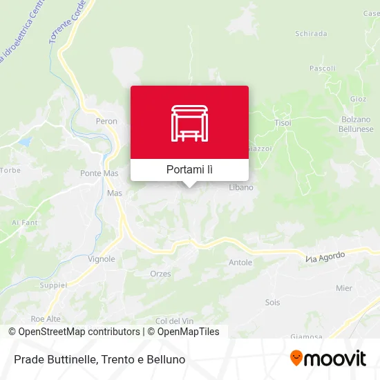 Mappa Prade Buttinelle