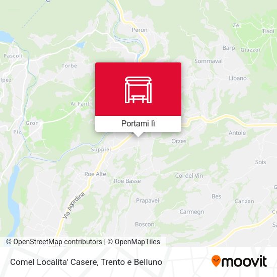 Mappa Comel Localita' Casere