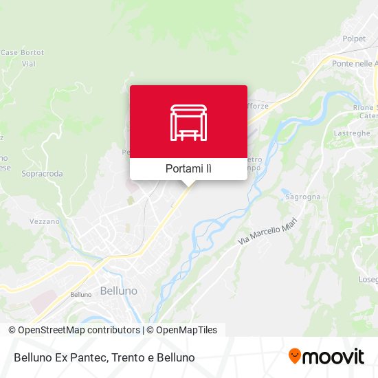 Mappa Belluno Ex Pantec