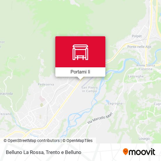 Mappa Belluno La Rossa