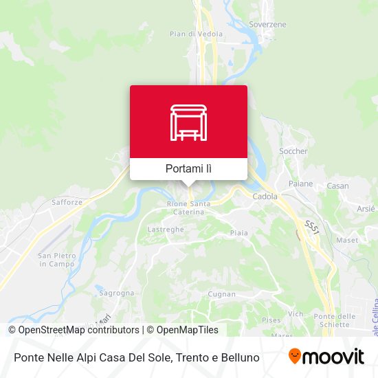 Mappa Ponte Nelle Alpi Casa Del Sole