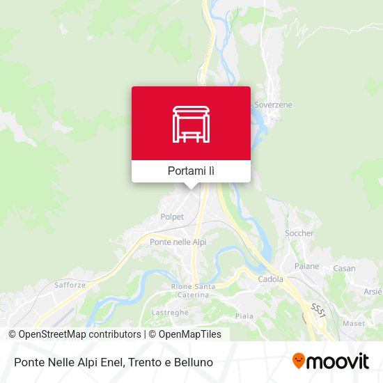 Mappa Ponte Nelle Alpi Enel