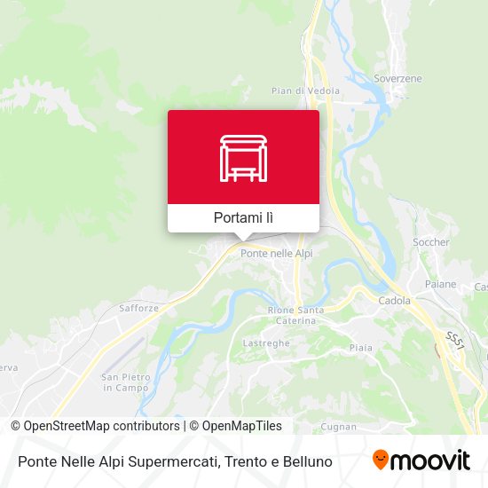 Mappa Ponte Nelle Alpi Supermercati