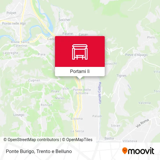Mappa Ponte Burigo