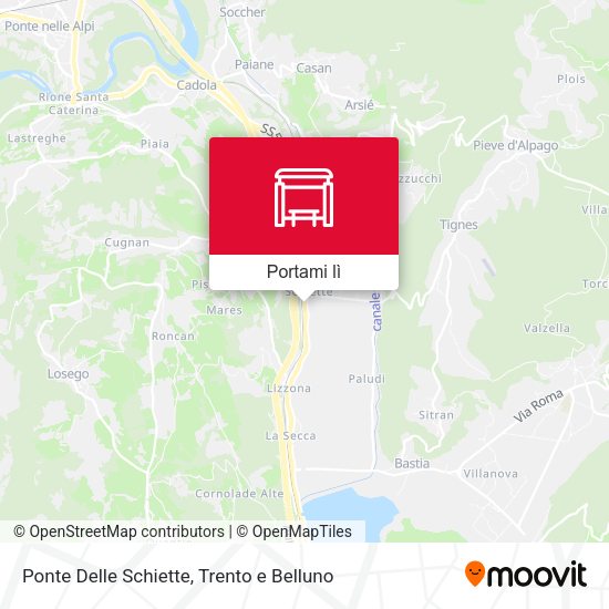 Mappa Ponte Delle Schiette
