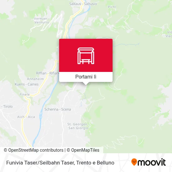 Mappa Funivia Taser/Seilbahn Taser