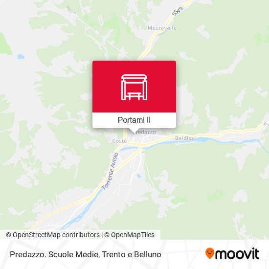 Mappa Predazzo. Scuole Medie