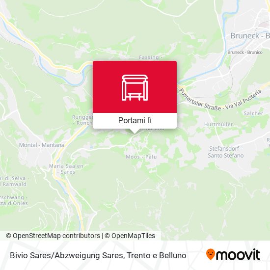Mappa Bivio Sares/Abzweigung Sares