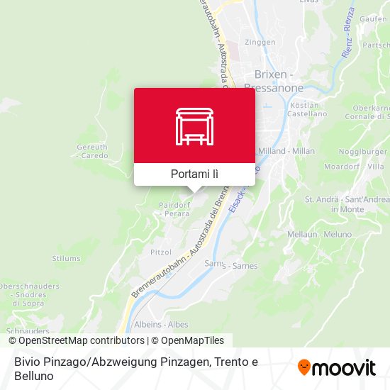 Mappa Bivio Pinzago / Abzweigung Pinzagen