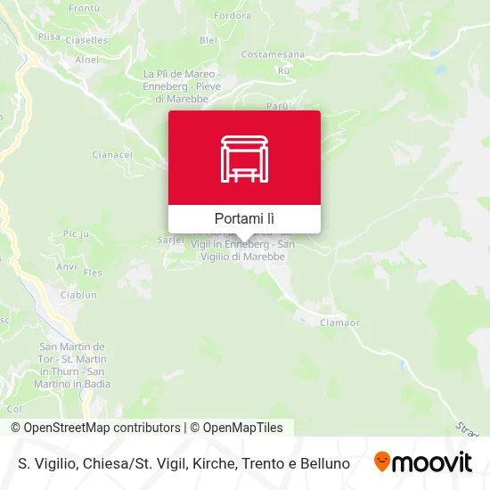 Mappa S. Vigilio, Chiesa / St. Vigil, Kirche