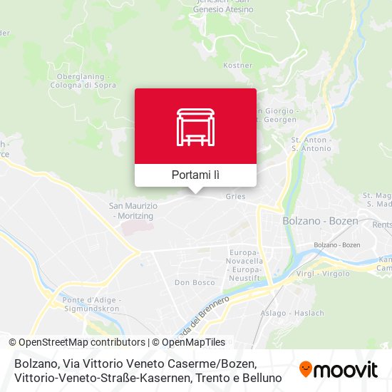 Mappa Bolzano, Via Vittorio Veneto Caserme / Bozen, Vittorio-Veneto-Straße-Kasernen