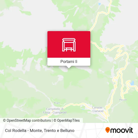 Mappa Col Rodella - Monte