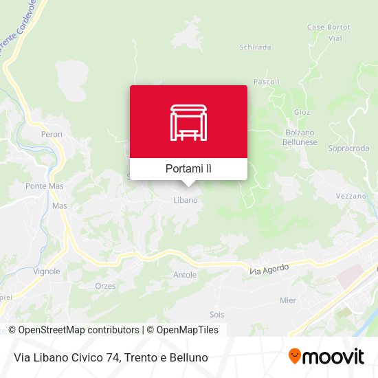 Mappa Via Libano Civico 74
