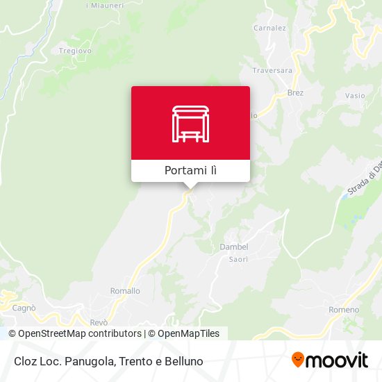 Mappa Cloz Loc. Panugola