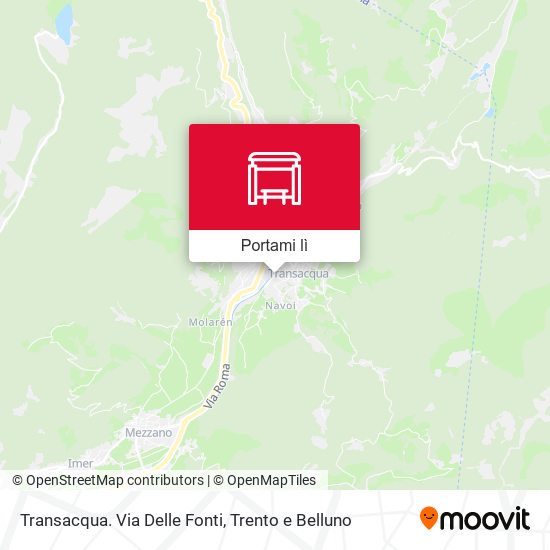 Mappa Transacqua. Via Delle Fonti