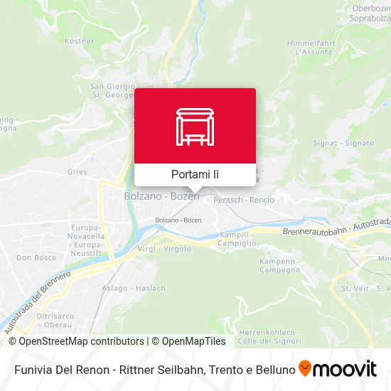 Mappa Funivia Del Renon - Rittner Seilbahn