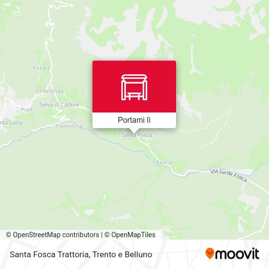 Mappa Santa Fosca Trattoria