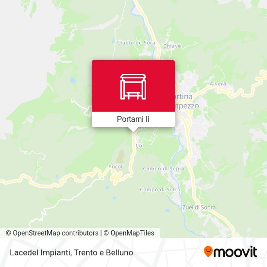 Mappa Lacedel Impianti