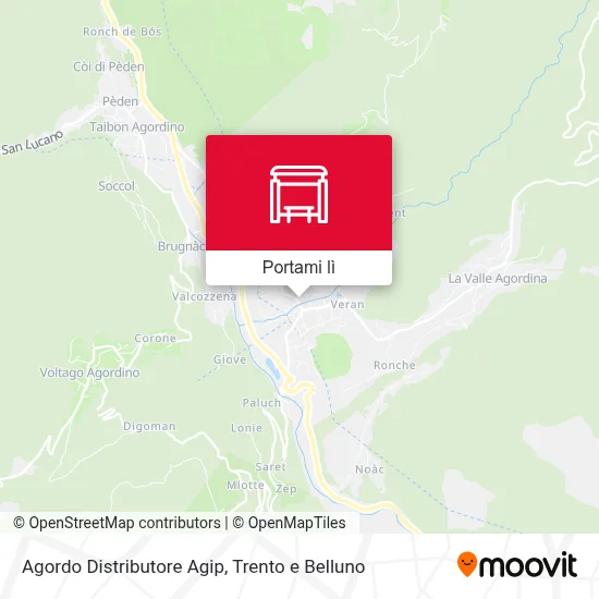 Mappa Agordo Distributore Agip