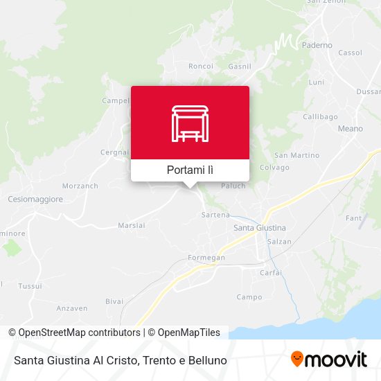 Mappa Santa Giustina Al Cristo