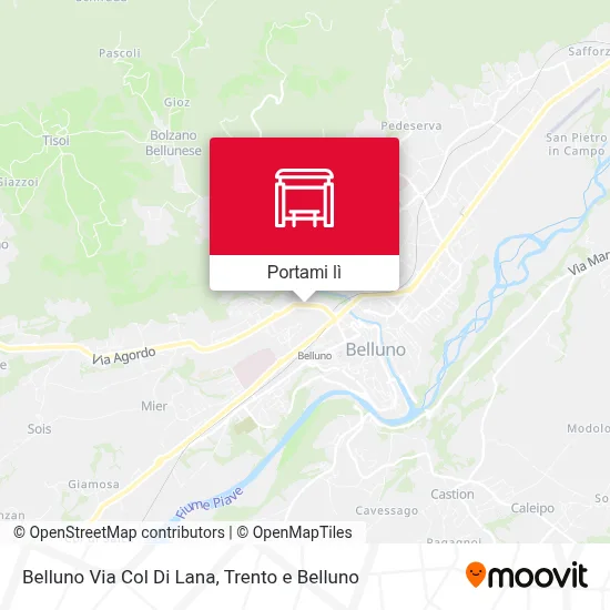 Mappa Belluno Via Col Di Lana