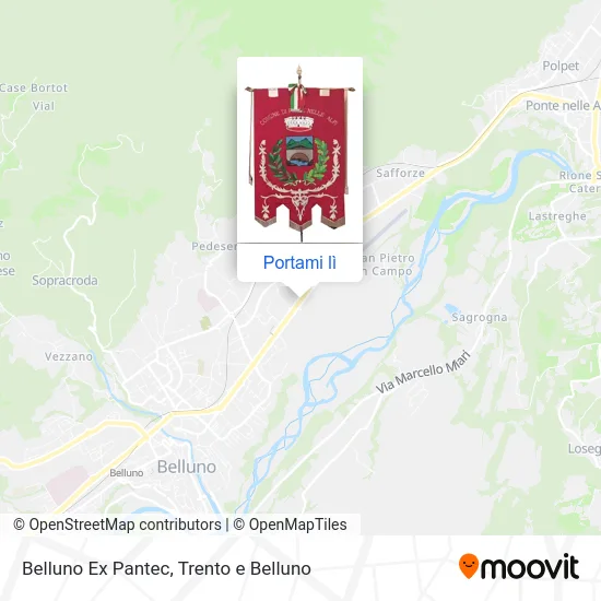 Mappa Belluno Ex Pantec