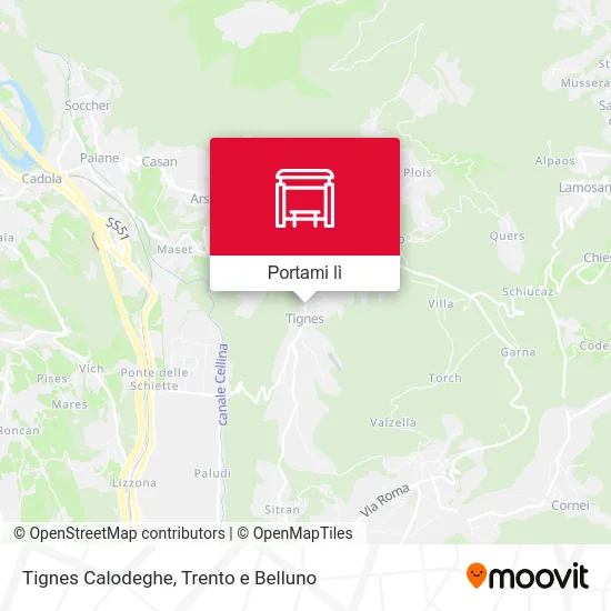 Mappa Tignes Calodeghe