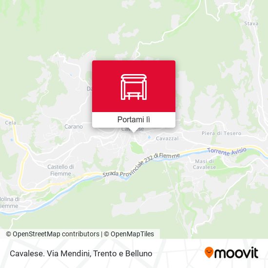 Mappa Cavalese. Via Mendini