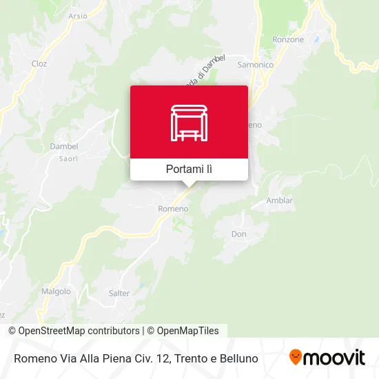 Mappa Romeno Via Alla Piena Civ. 12