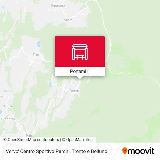 Mappa Vervo' Centro Sportivo Parch.