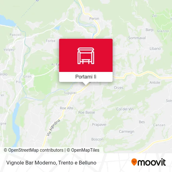 Mappa Vignole Bar Moderno