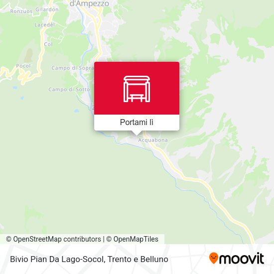 Mappa Bivio Pian Da Lago-Socol